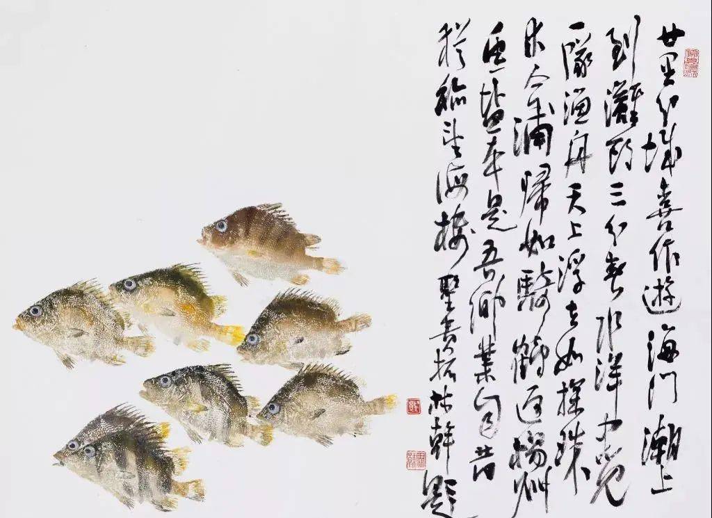 (以上为中国鱼拓协会理事卢圣贵鱼拓作品)(以上为日本鱼拓艺术家星野