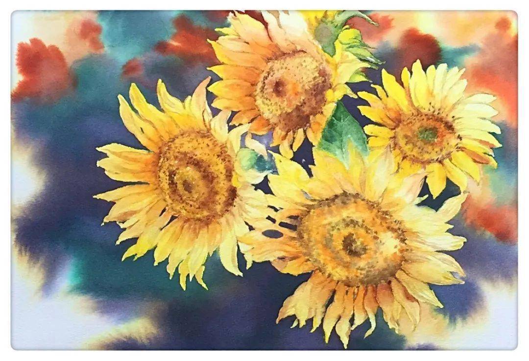 花期已至向日葵手绘系列作品