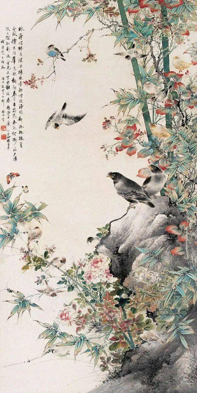 艺术世界】著名花鸟画家颜伯龙，他笔下的花鸟画，栩栩如生，美极了_ 