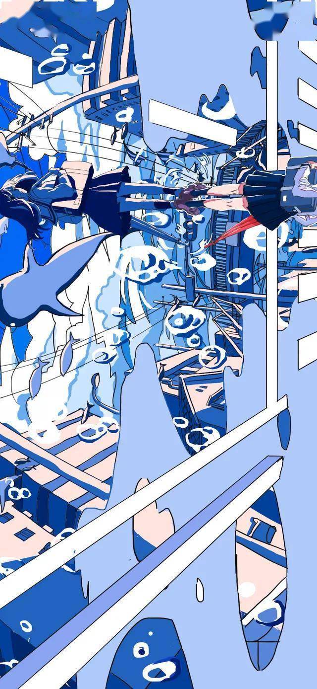 插画欣赏壁纸送上又是想打破次元壁的一天