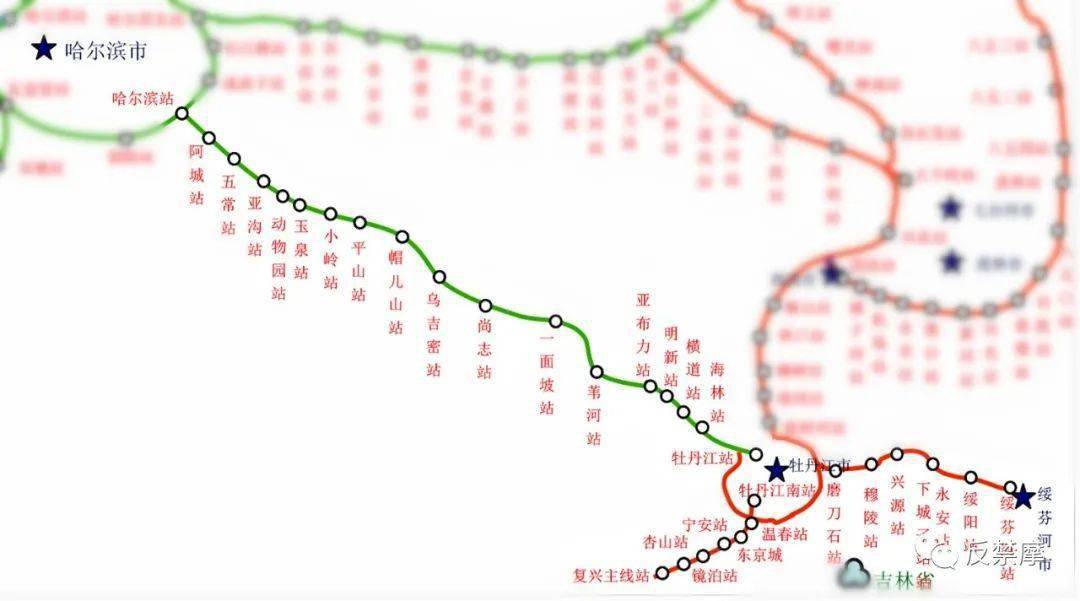 从高德地图查询摩托车类别行车显示,哈尔滨至绥芬河全程高速公路为449