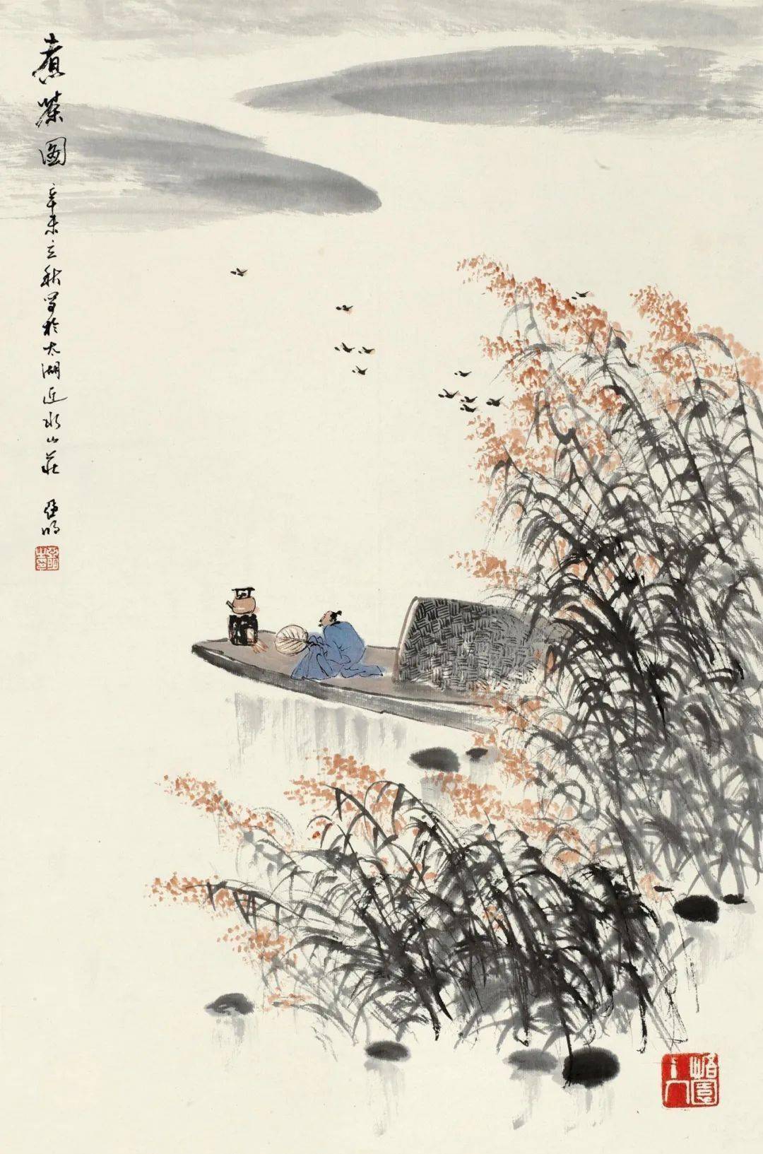 轻轻一小舟荡出极美意境