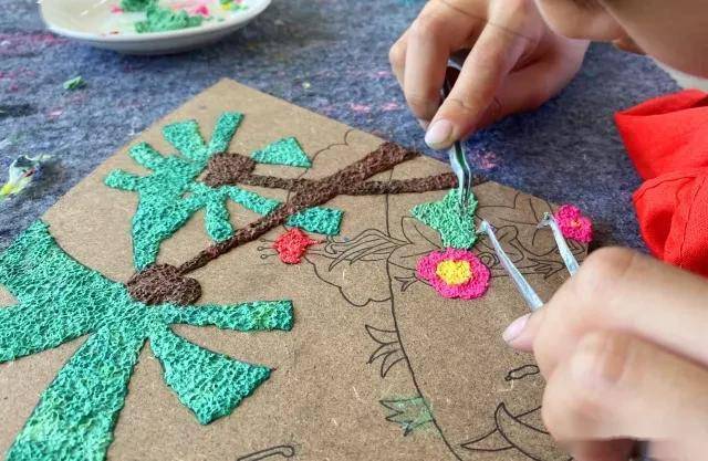 变废为宝废纸成画