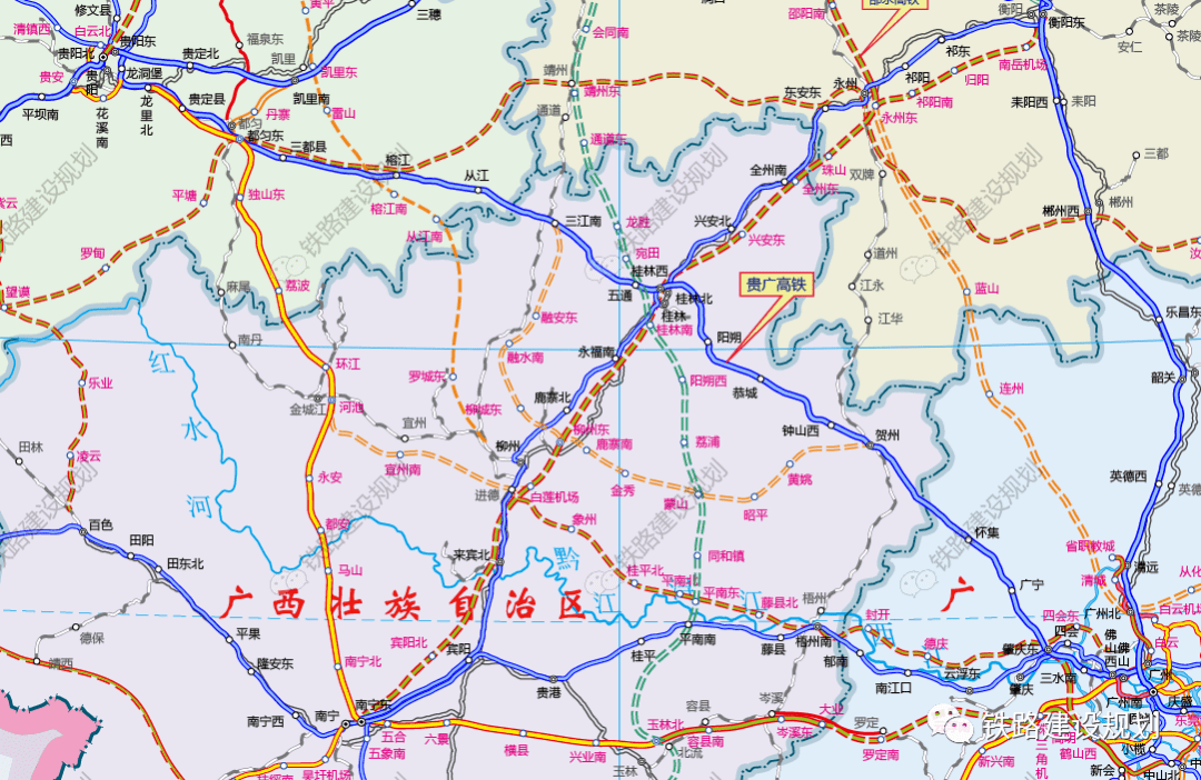 贵广高铁 线路图图片