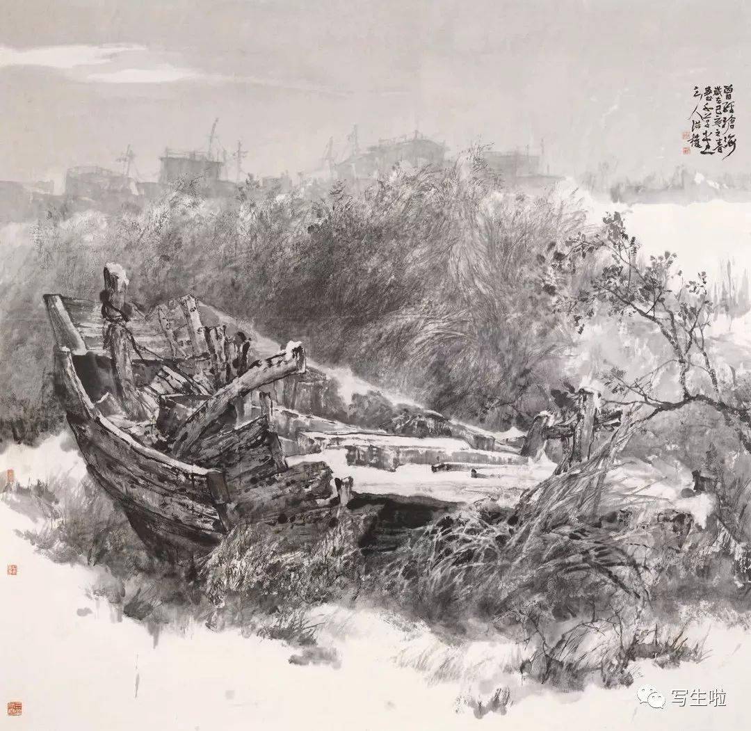 217cm×144cm 中国画前行 郭宝君 239cm×173cm 中国画塞罕坝 管海龙