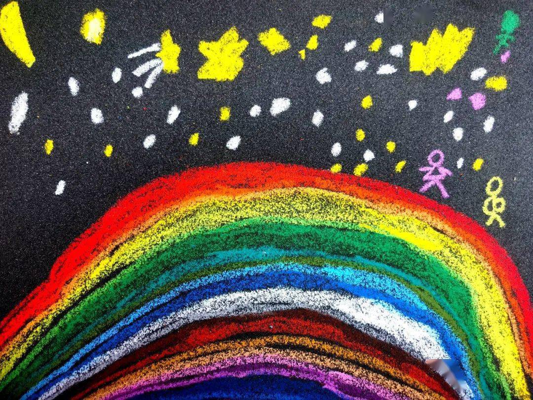 【阳光画廊】缤纷砂纸画之美丽的夜景——西安经开第一学校(西安经发