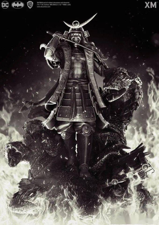 方公布dc蝙蝠侠武士系列(和风系列)1/4 新品雕像预告图 —— 小丑06