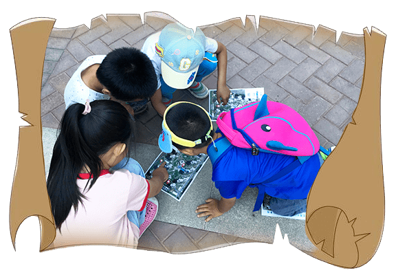 今天生态城的这群孩子寻宝成功