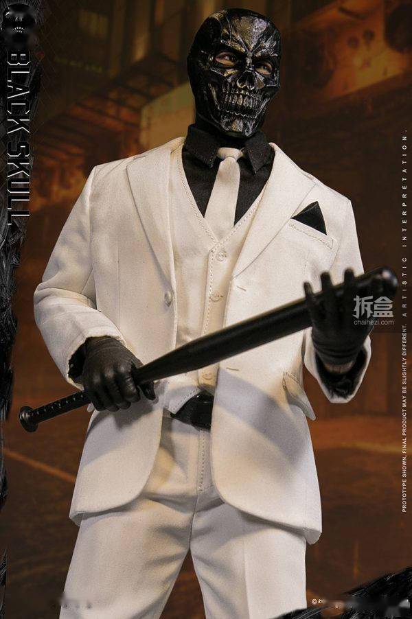 vts toys 黑骷髅 black skull 1:6可动收藏人偶