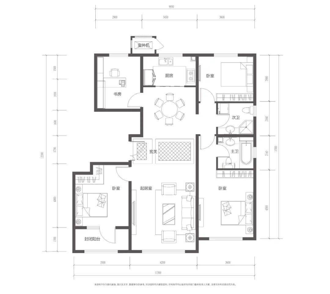 建筑面积约130平方米