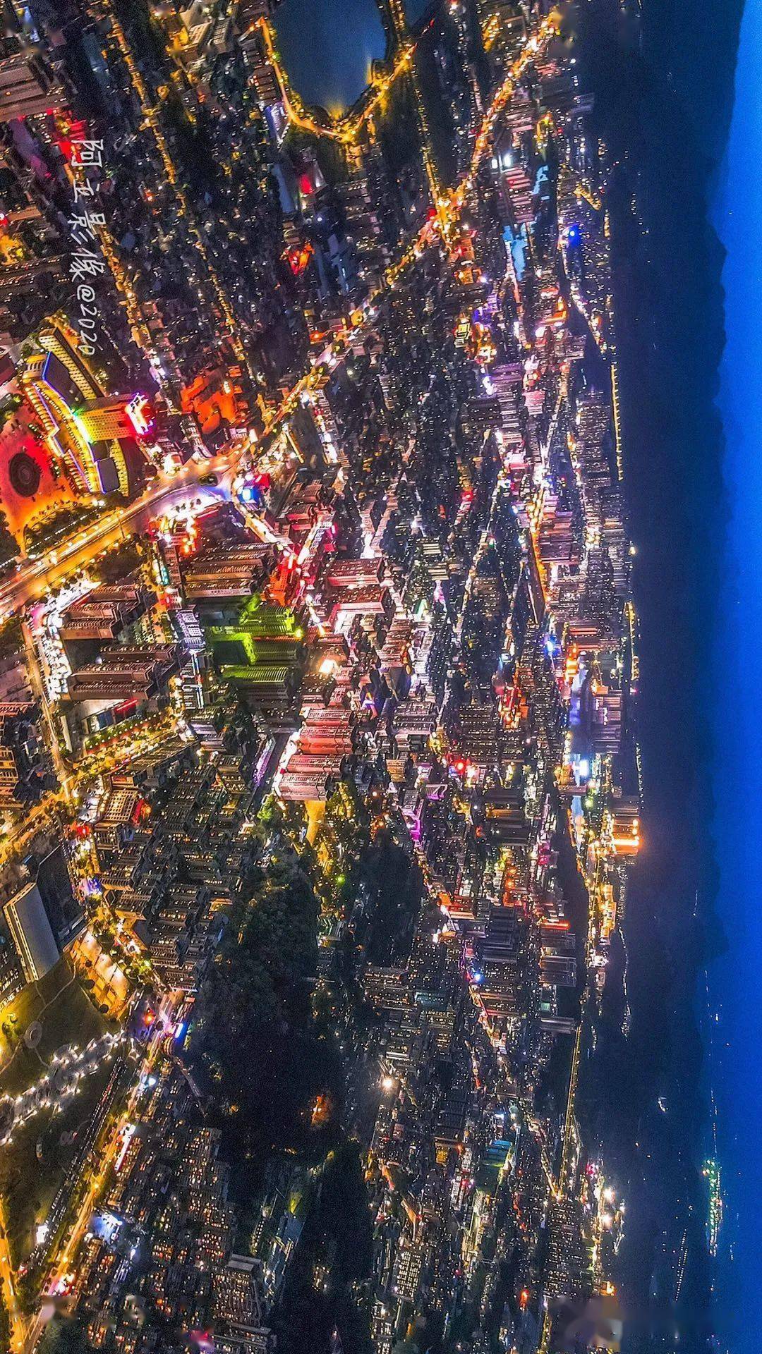 英德夜景航拍流光溢彩堪称影视大片真的美醉了