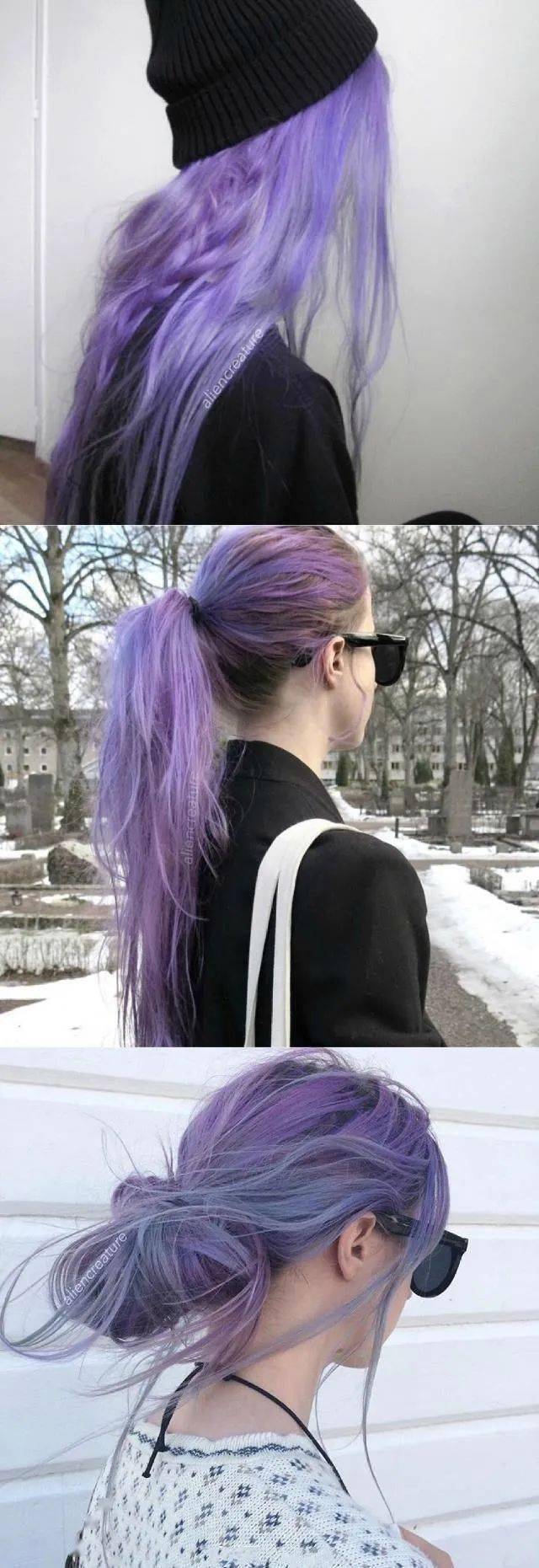 仙气飘飘当香芋紫碰上你的发色