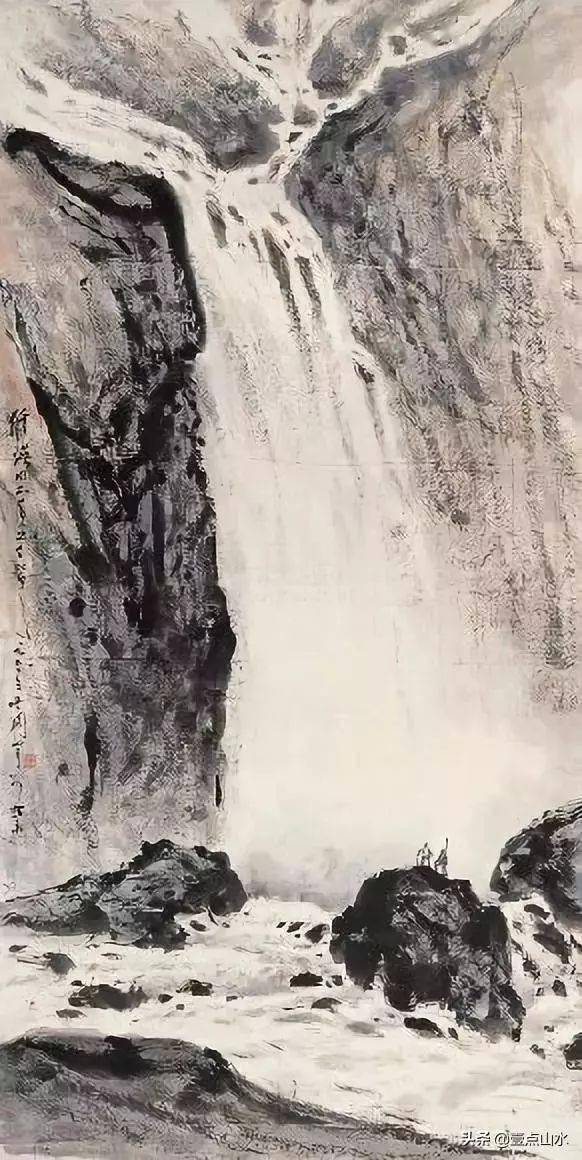 一起感受下近现代名家笔下云水瀑布的清凉!_傅抱石