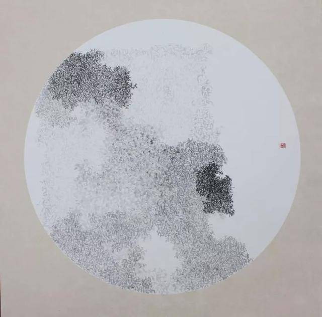 《黑白的延伸84》 材质:宣纸水墨 尺寸:30 ×65