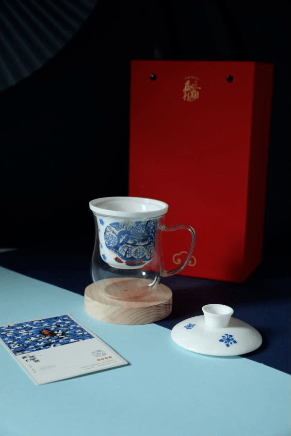 秀洲农民画文创设计成果转化丨南湖菱歌花茶杯