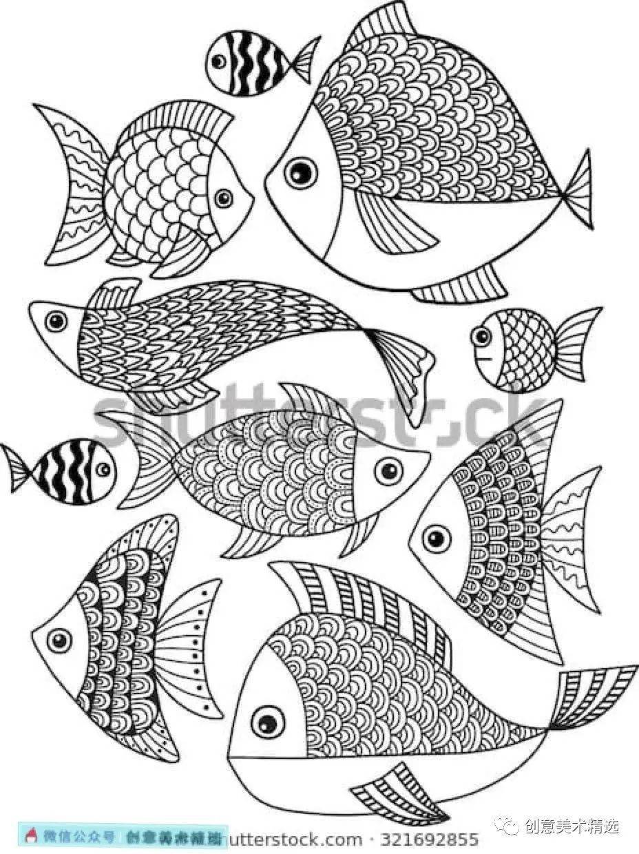 鱼的联想设计画图片
