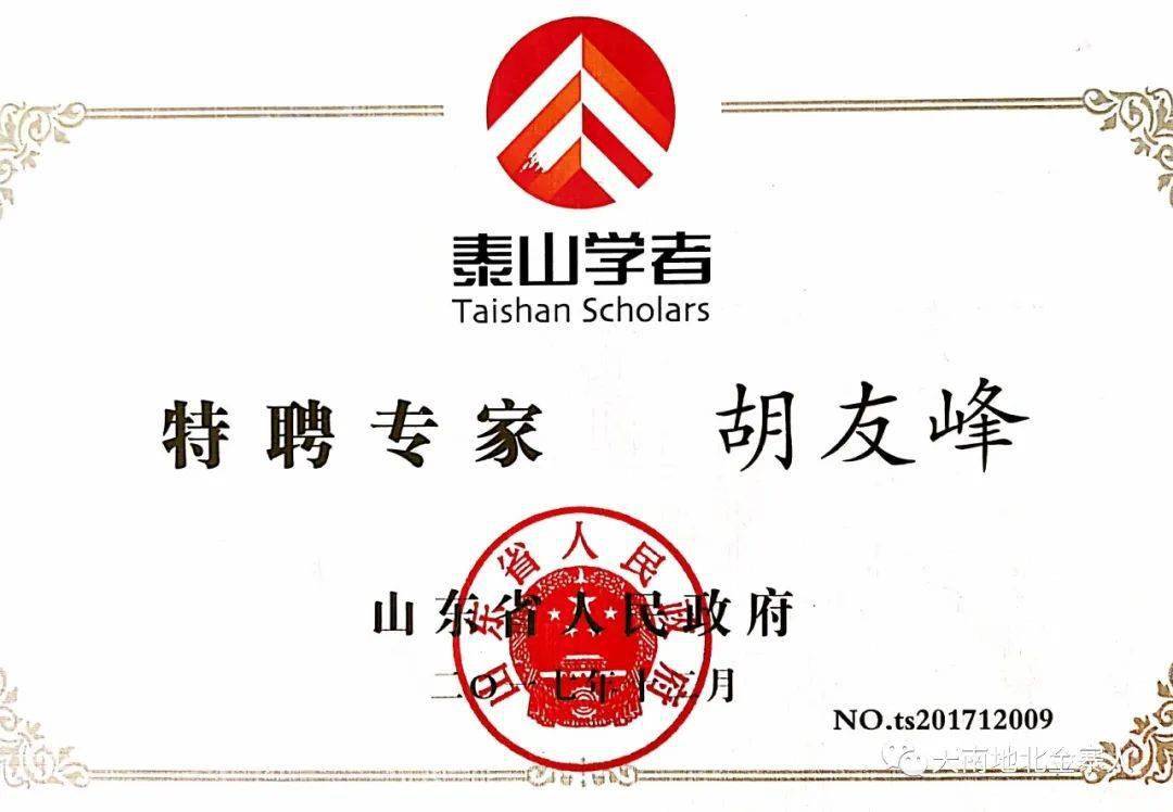 喜报金寨老乡山东大学教授胡友峰享受国务院政府特殊津贴