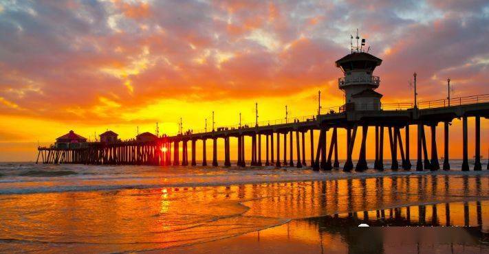venice beach威尼斯海滩在一年四季平均温度20摄氏度以上的洛杉矶