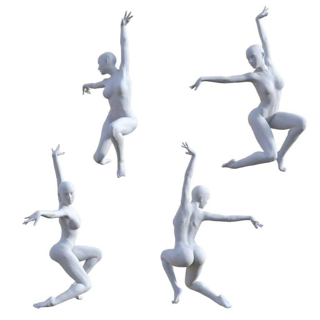 超实用人体模型动势参考附下载