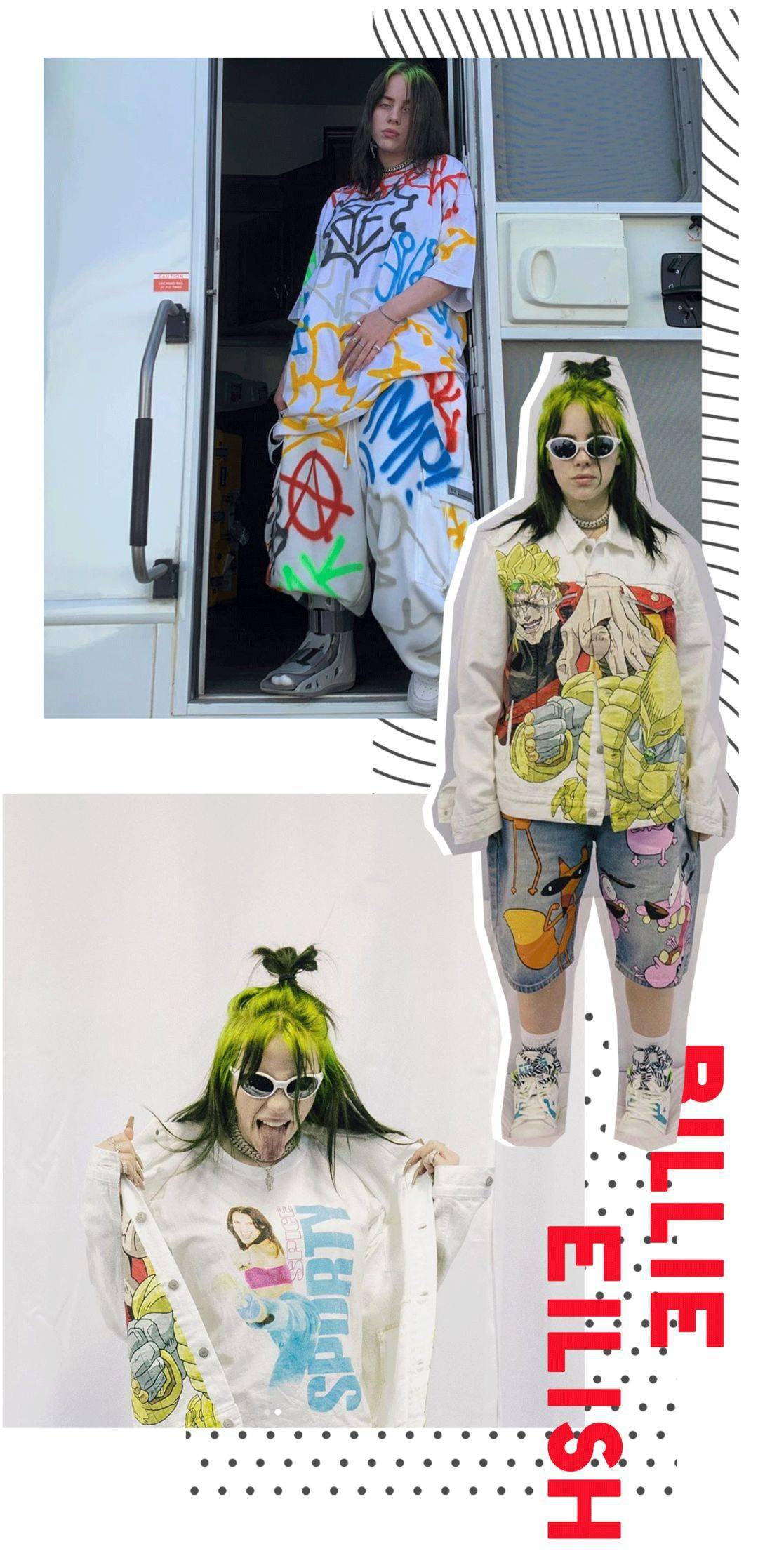 如果说billie看上去是那种丧丧的,风格非常强烈的z世代偶像,那她的