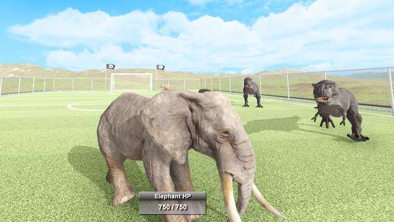 大象vs霸王龙踢足球比赛