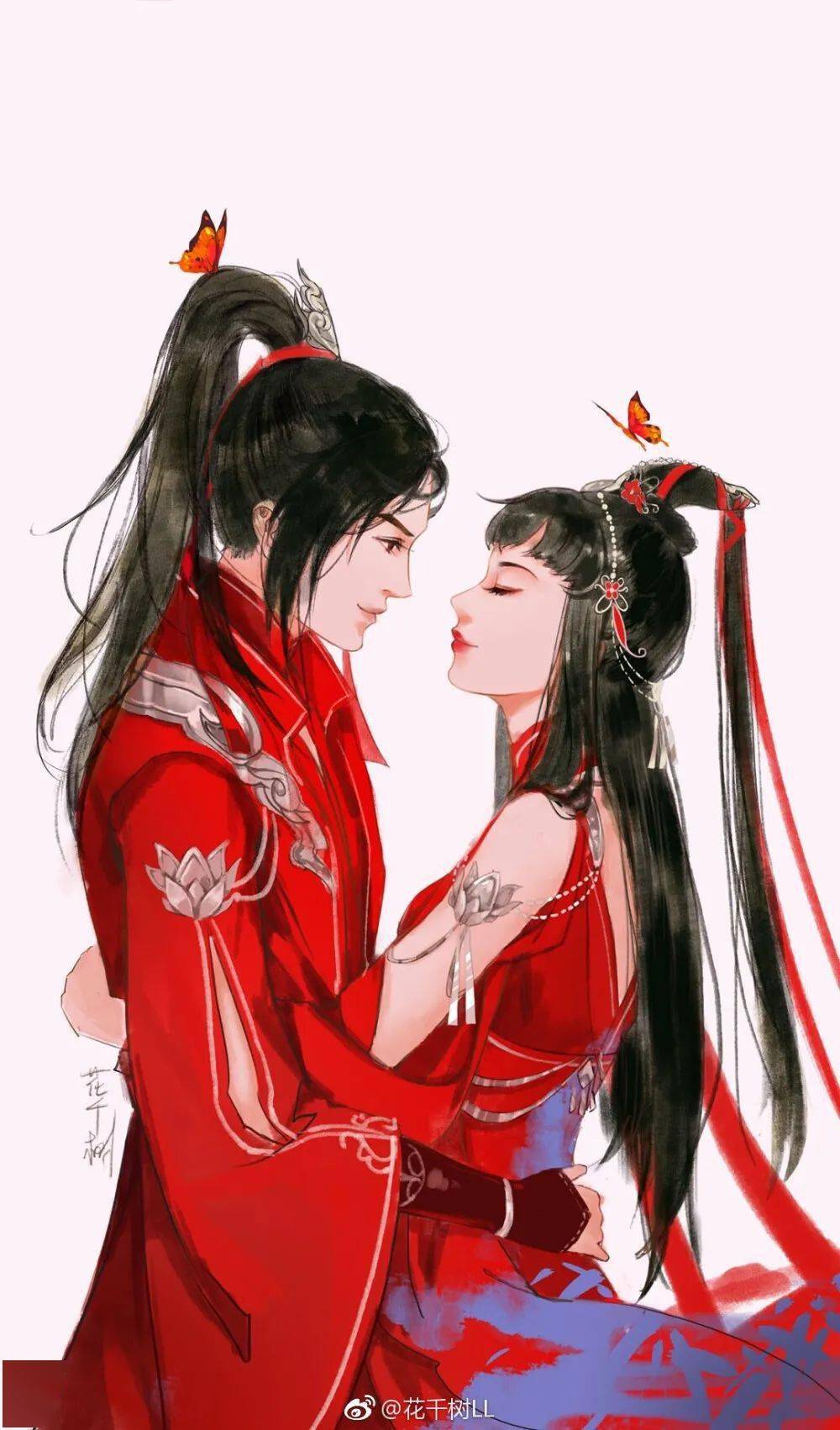 古风情侣壁纸丨姑娘的眼睛如星辰般璀璨