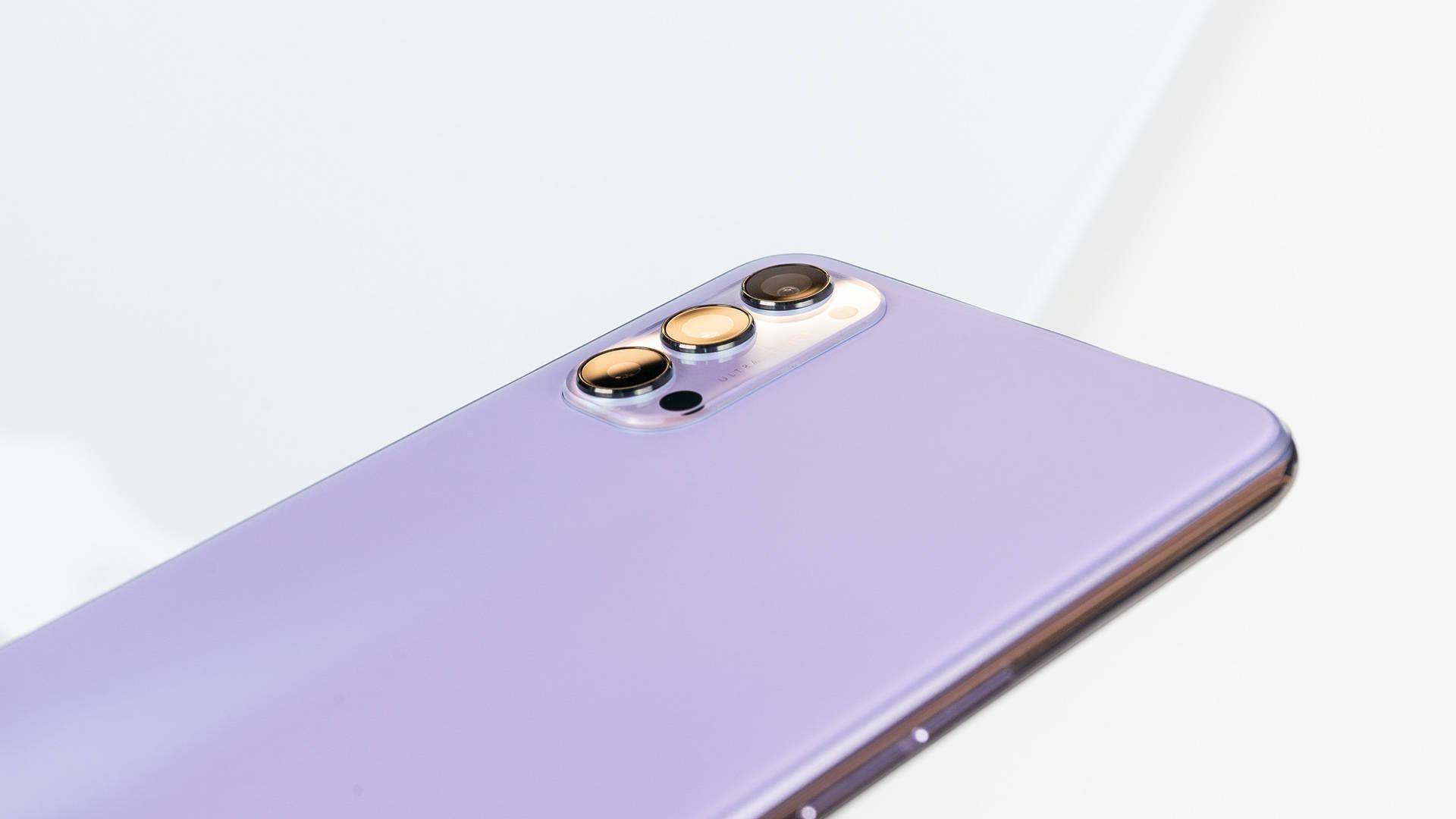 ag玻璃清亮时尚 oppo reno4 香芋紫图赏