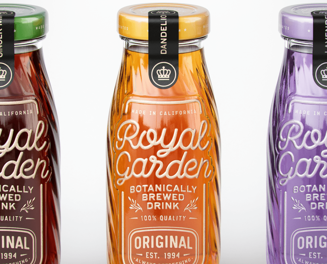 玻璃瓶的饮料包装设计总让人细品