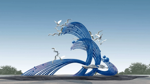 汕头浪鸟雕塑图片