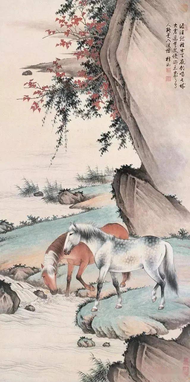 名品视界殷梓湘画马作品欣赏