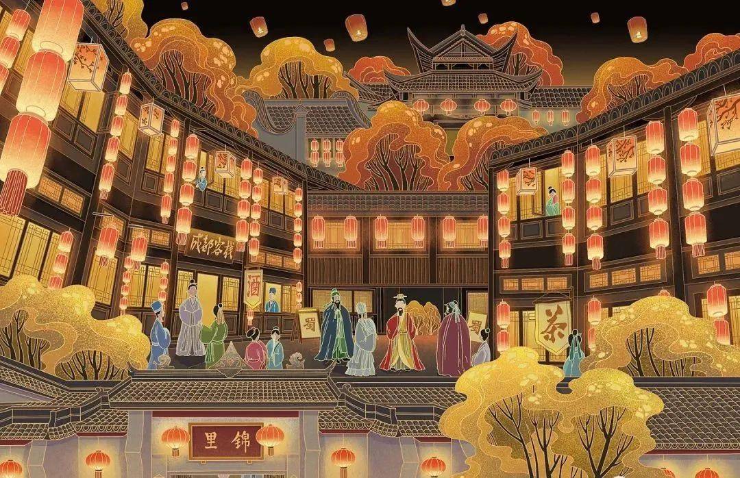 gong是一位传统的东方自由插画家,其画风深受中国传统绘画和日本浮世