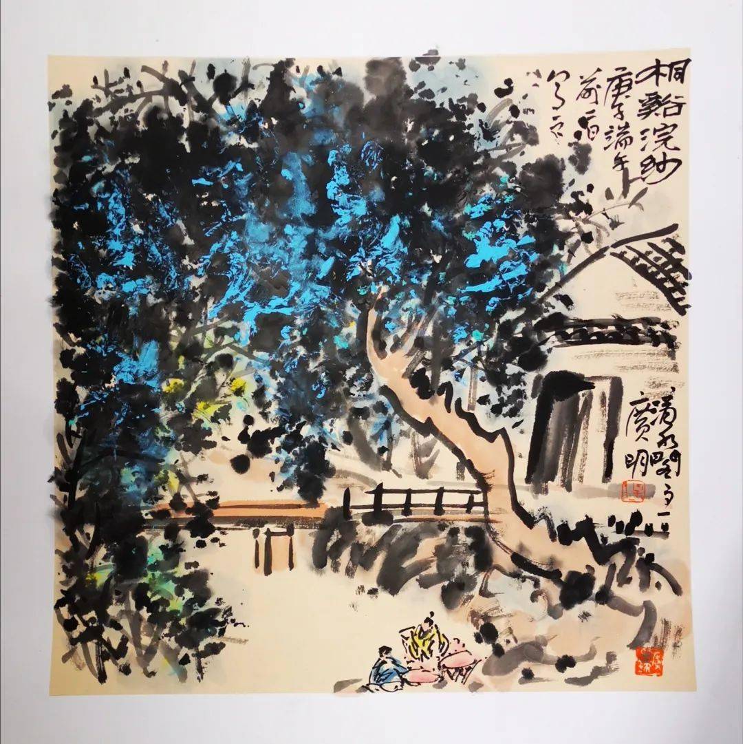 油画 方渊萌08《文化礼堂一景》国画 周卫阳08《长乐巷》国画 孙