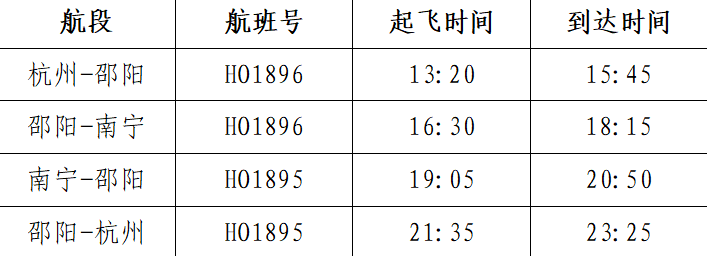 (航班信息以售票系統查詢為準)吉祥航空推出特惠機票南寧-邵陽 200元