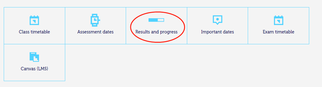 1,登录myrmit点击result&progress7.