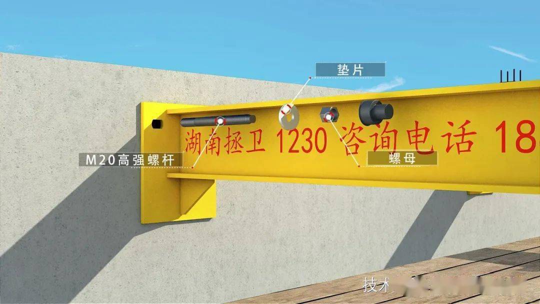 施工技术 | 新型花篮式悬挑承力架施工工艺3d动漫演示