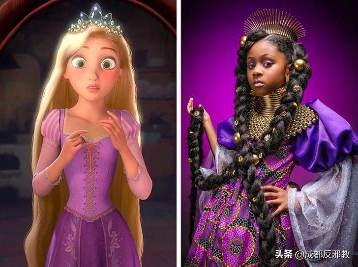 当迪士尼的公主们变成了黑人小姑娘