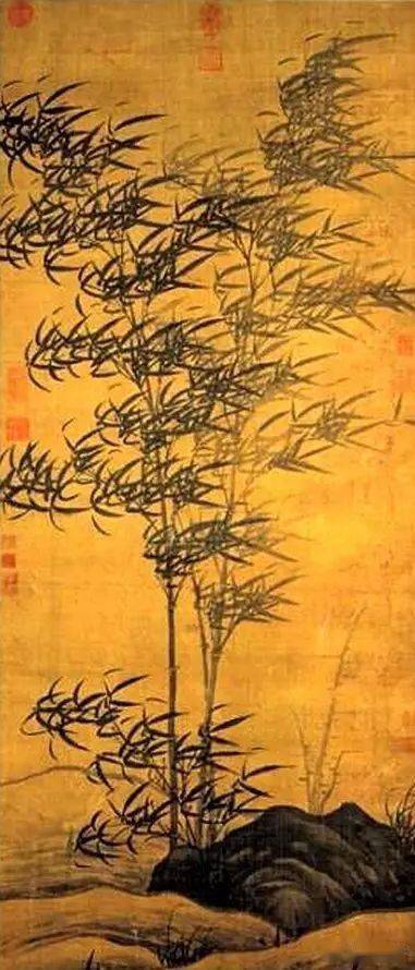 元代画竹大家顾安的墨竹