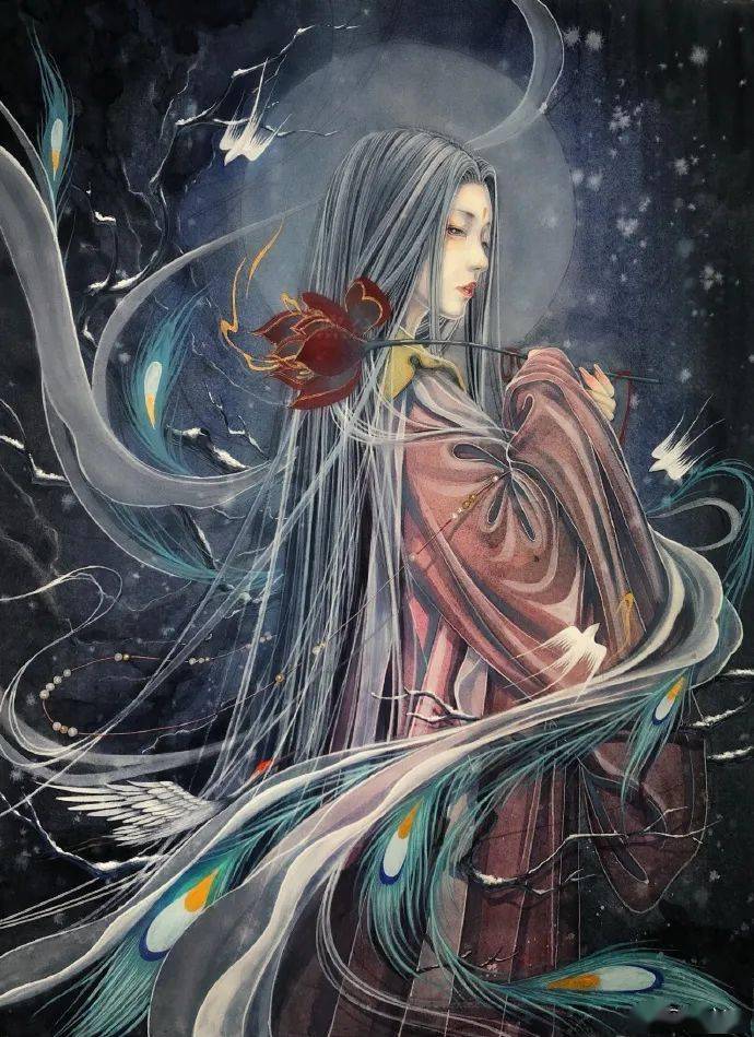 好撩人的眼神啊,她笔尖下的妖魔,个个美成凡间精灵,看完我的魂都被