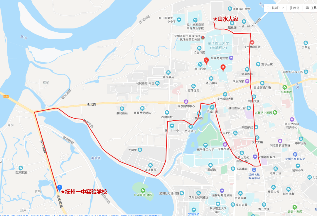 临川一中地图图片