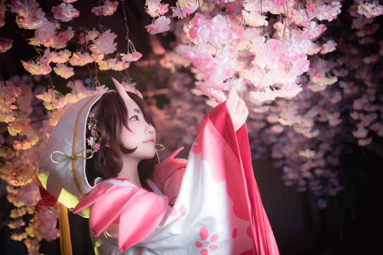 阴阳师桃花妖cosplay