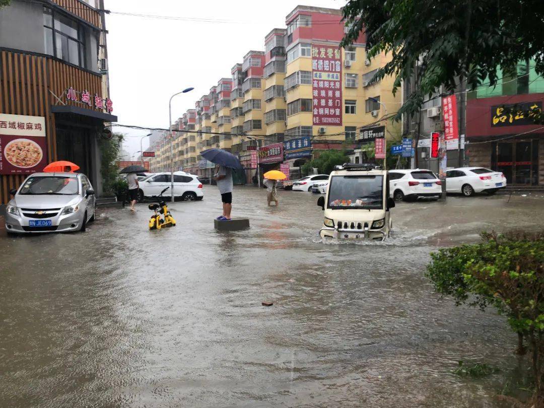 暴雨袭城,运河水位上涨,漫水桥变飞瀑,夏邑大面积积水!