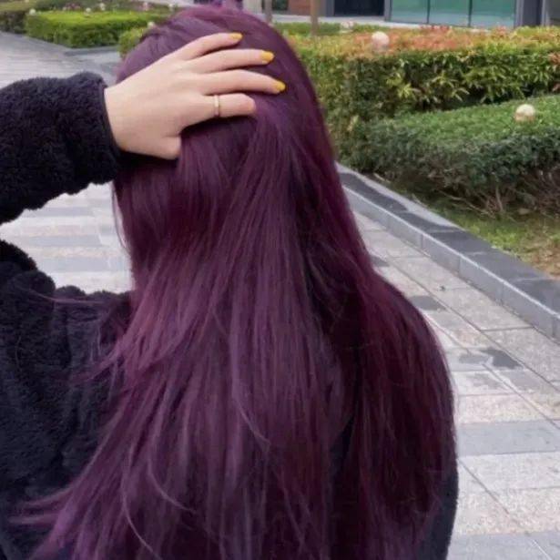 葡萄紫头发图片效果图图片