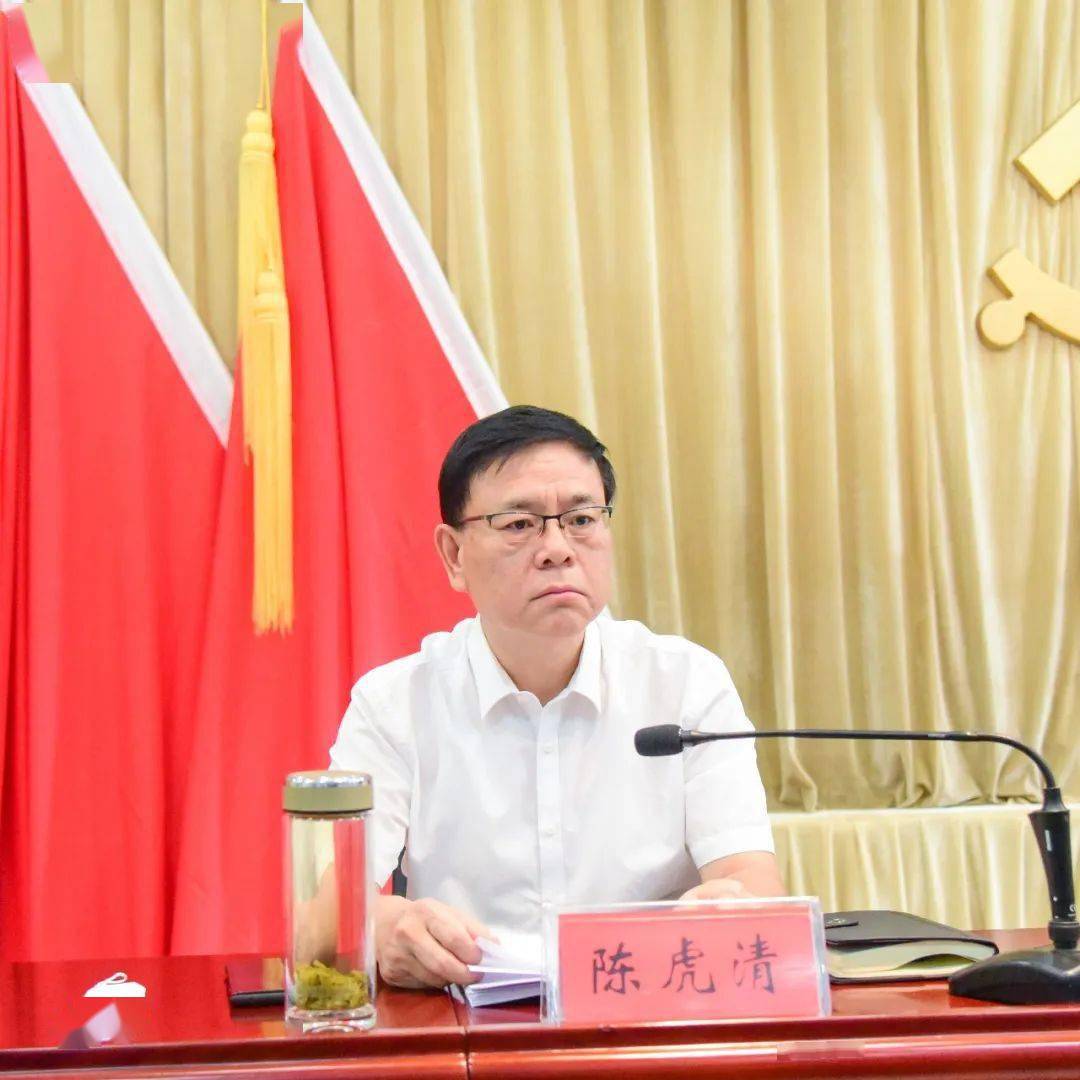 区委常委,组织部长,区委巡察工作领导小组副组长陈虎清宣读了《市委第