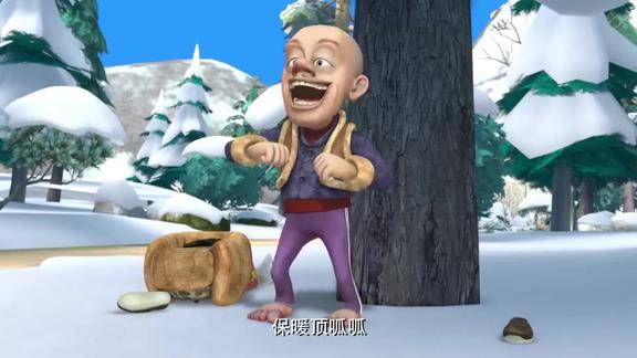 熊出没光头强要砍树突然脚一阵痒鞋脱了一看脚都肿了