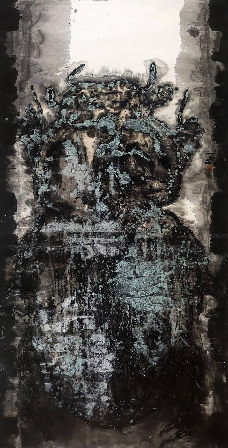 《天问之二》 方土 246cmx125cm 纸本设色 2017年