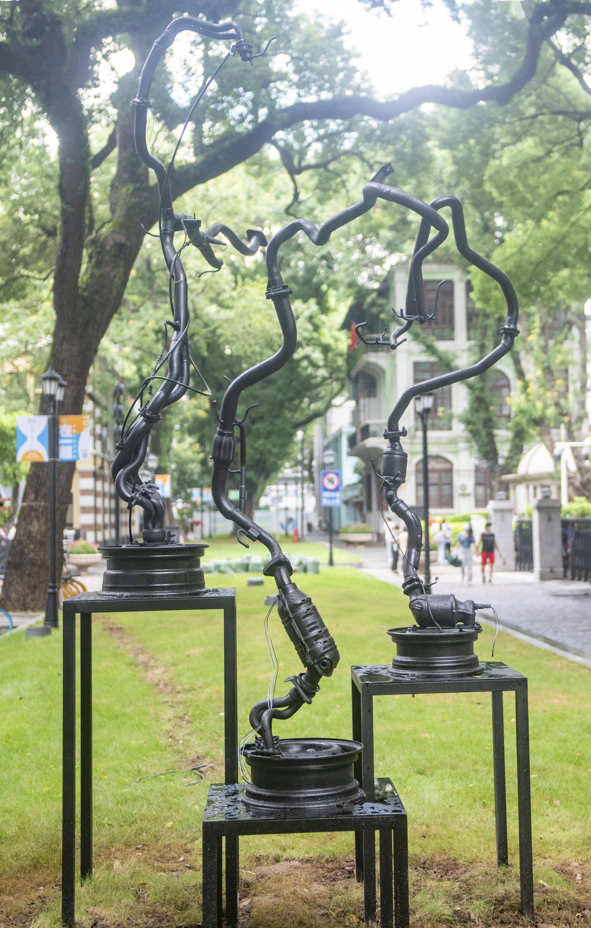 静止的风行走的像素首届沙面公共艺术展览来了