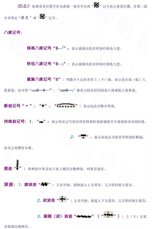 罗兰课堂│五线谱上各类符号全解_记号