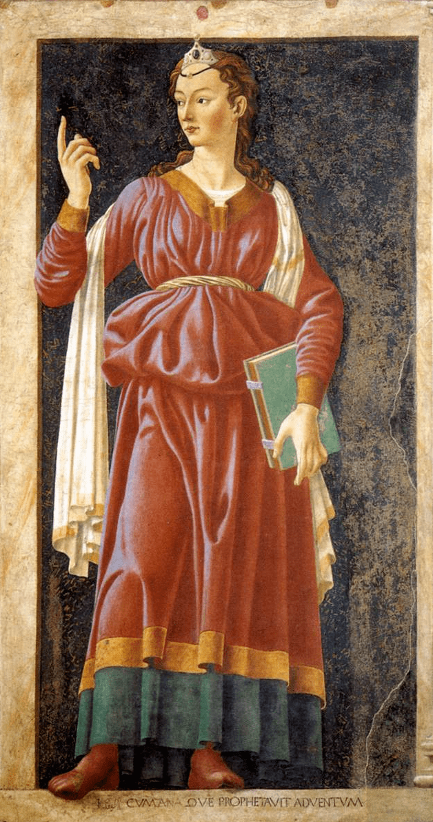 卡斯塔尼奥(andrea del castagno)创作的一位年轻的古玛叶安女先知