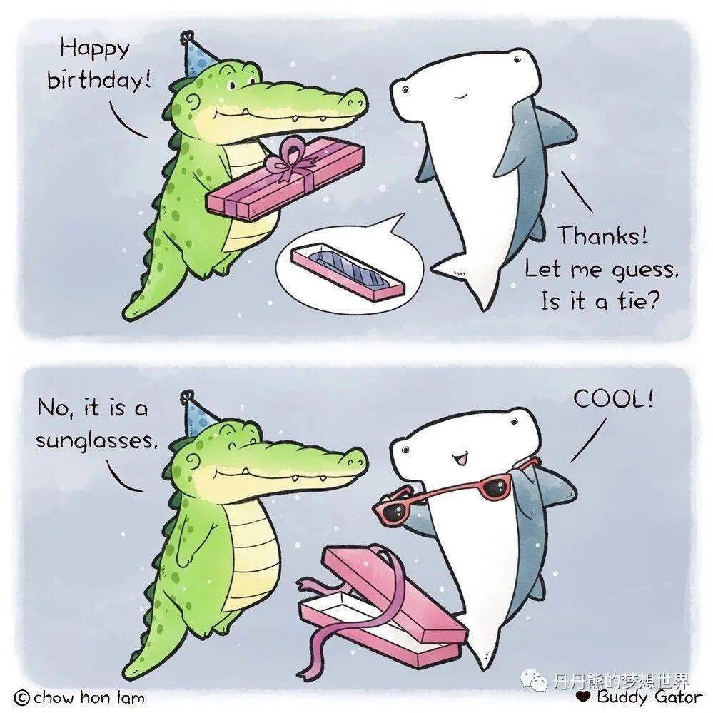 超级治愈的小鳄鱼buddygator插画