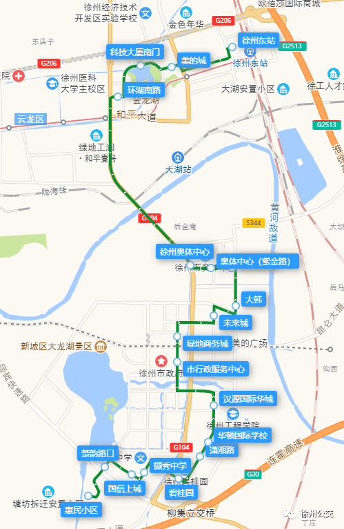 徐州73路公交车线路图图片